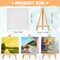 64 Pack Mini Canvas with Easel Sets 4x4 Inch – Stretched Cotton Canvas Panels with Wooden Display Easels, Bulk Painting Kits for Kids, Classroom Crafts, DIY Art Projects & Gift Activities